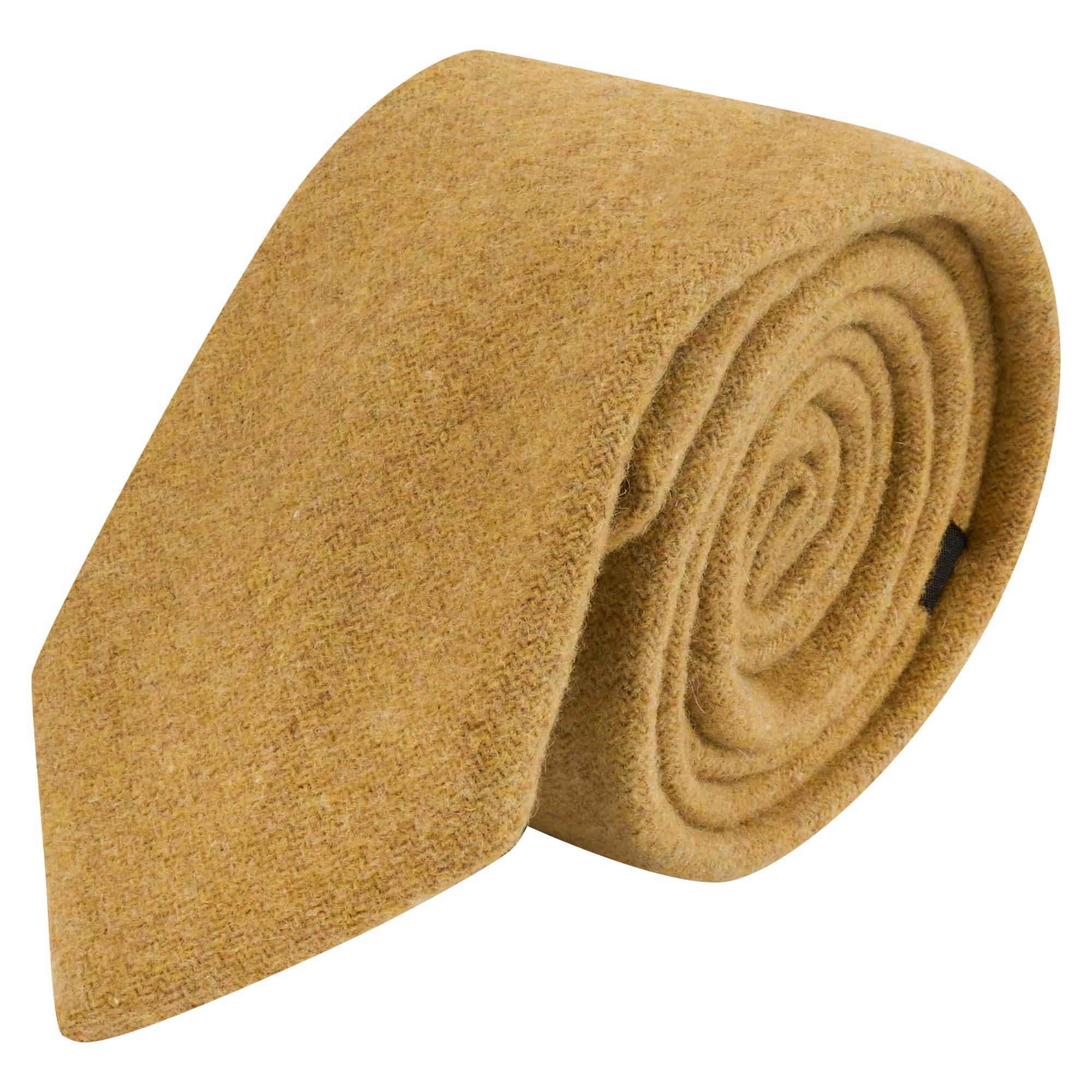 King & Priory Men's Mustard Woven Wool Tie, Necktie