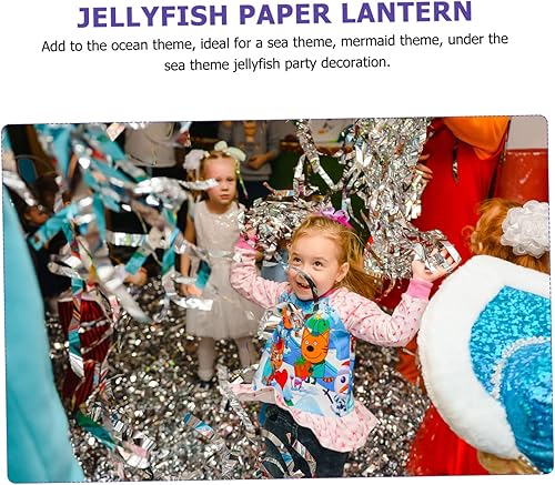 Miniatura 8 de DOITOOL 6 Pcs Alien Lantern Pompom Garland Paper Tassel Lantern Wedding Party Supplies Honeycomb Decorations Mariposas Decorativas para Pared Mini