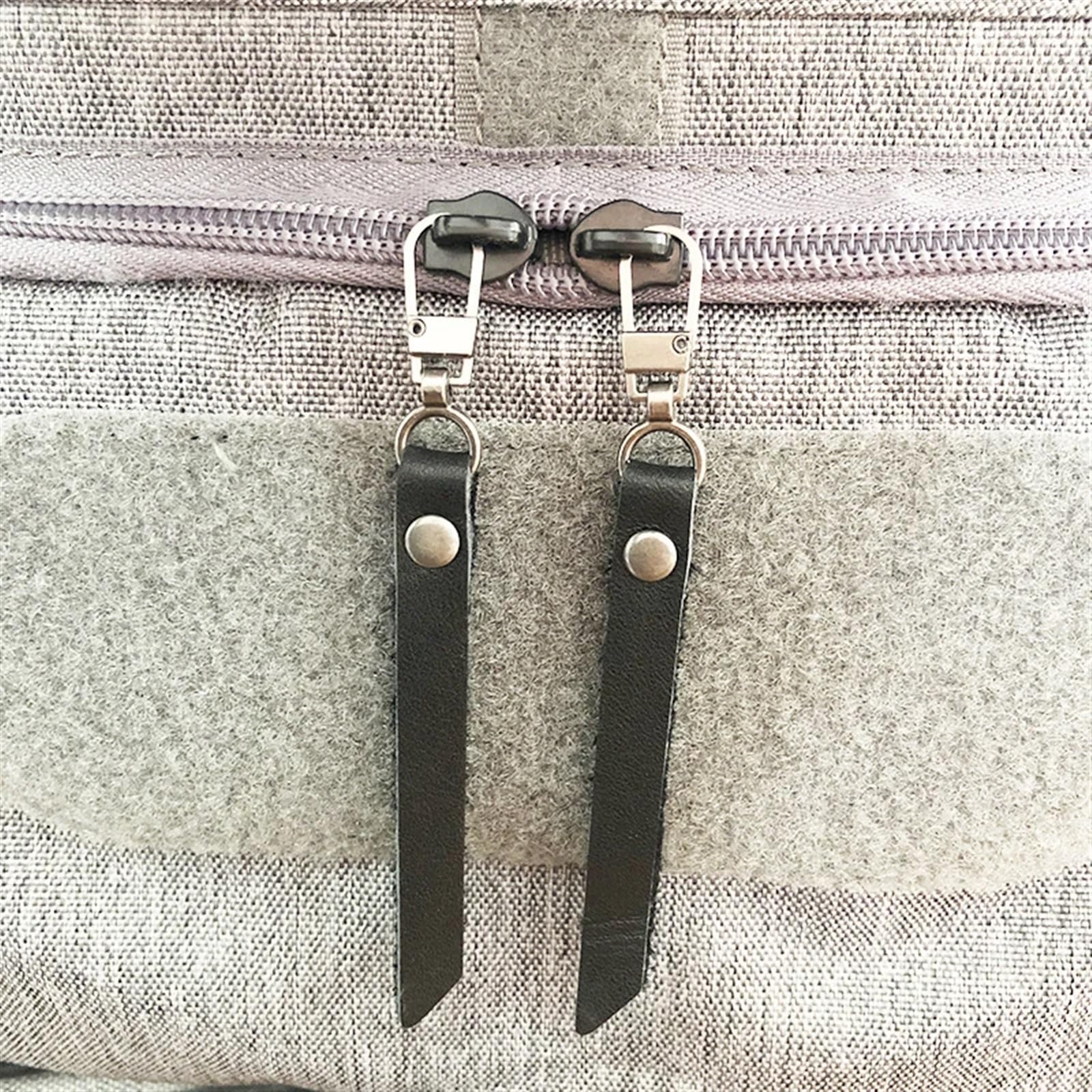Reemplazo del tirador de cremallera, Tirador de cremallera de cuero Kit de reemplazo del extremo del tirador de cremallera Deslizador de cremallera for mochila Equipaje Reparación de cremalleras de br