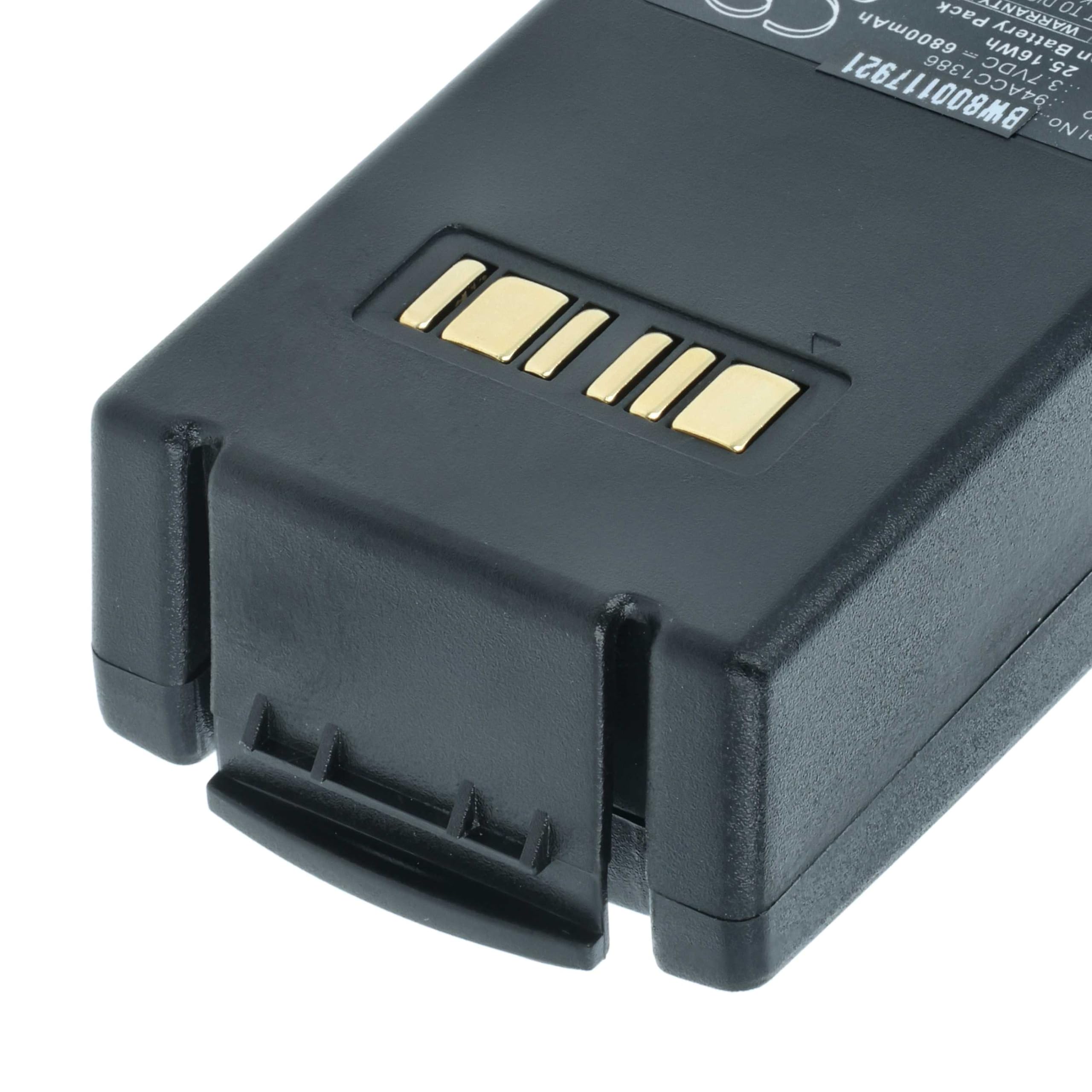 vhbw 5X Akku Ersatz für Datalogic 94ACC1386 | BT-26, BT-10 für Barcodescanner POS (6800 mAh, 3,7 V, Li-Ion)