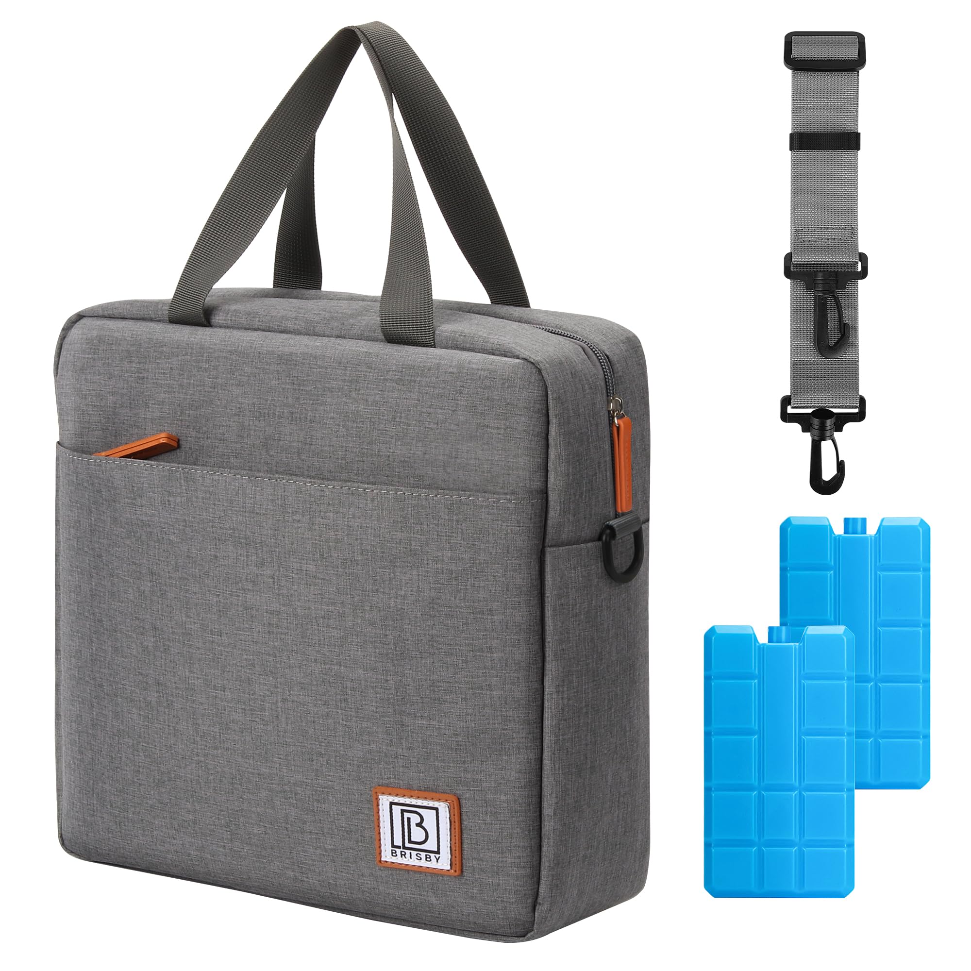 Brisby Kühltasche klein – 7 L Vierschicht-Isolierte Lunchbag, Dunkelgrau