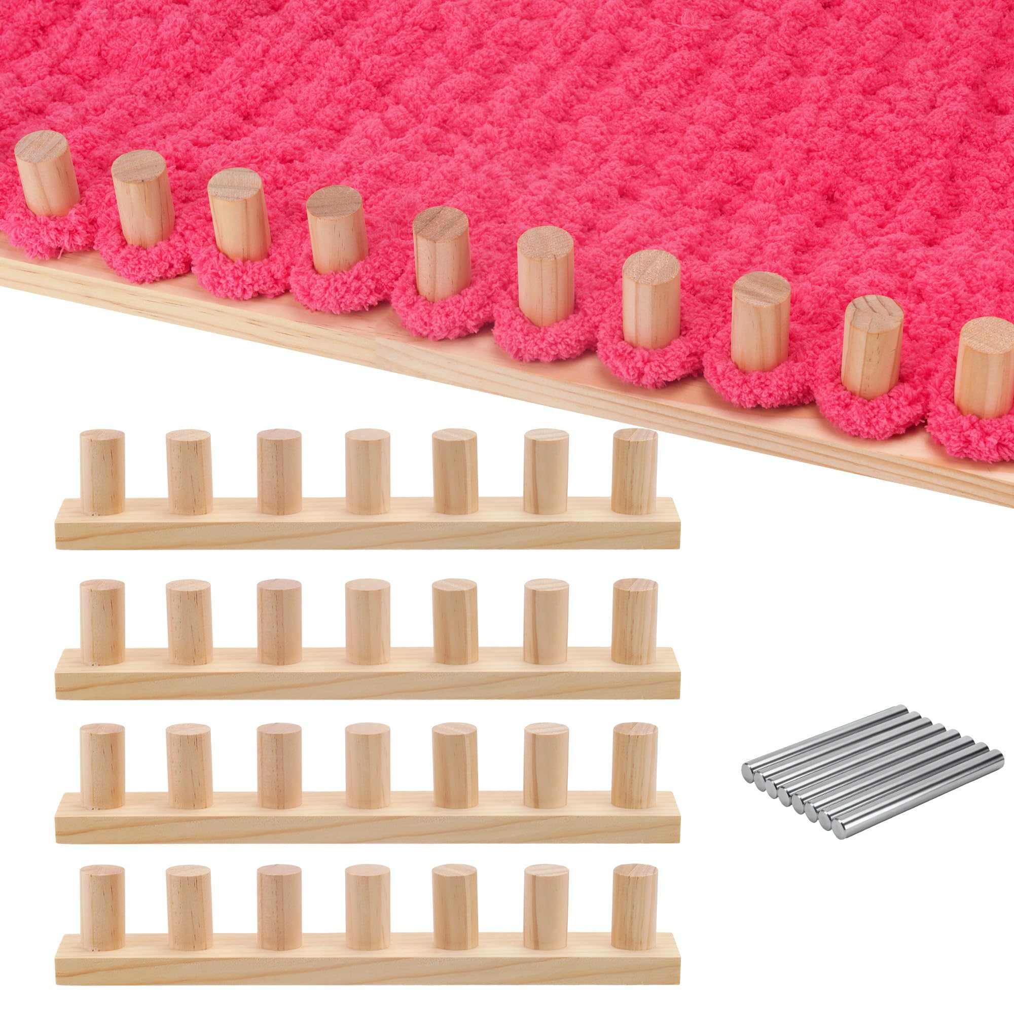 Amazon.com: MLLNFUE 55” Chunky Blanket Loom Kit for DIY No-Needle
