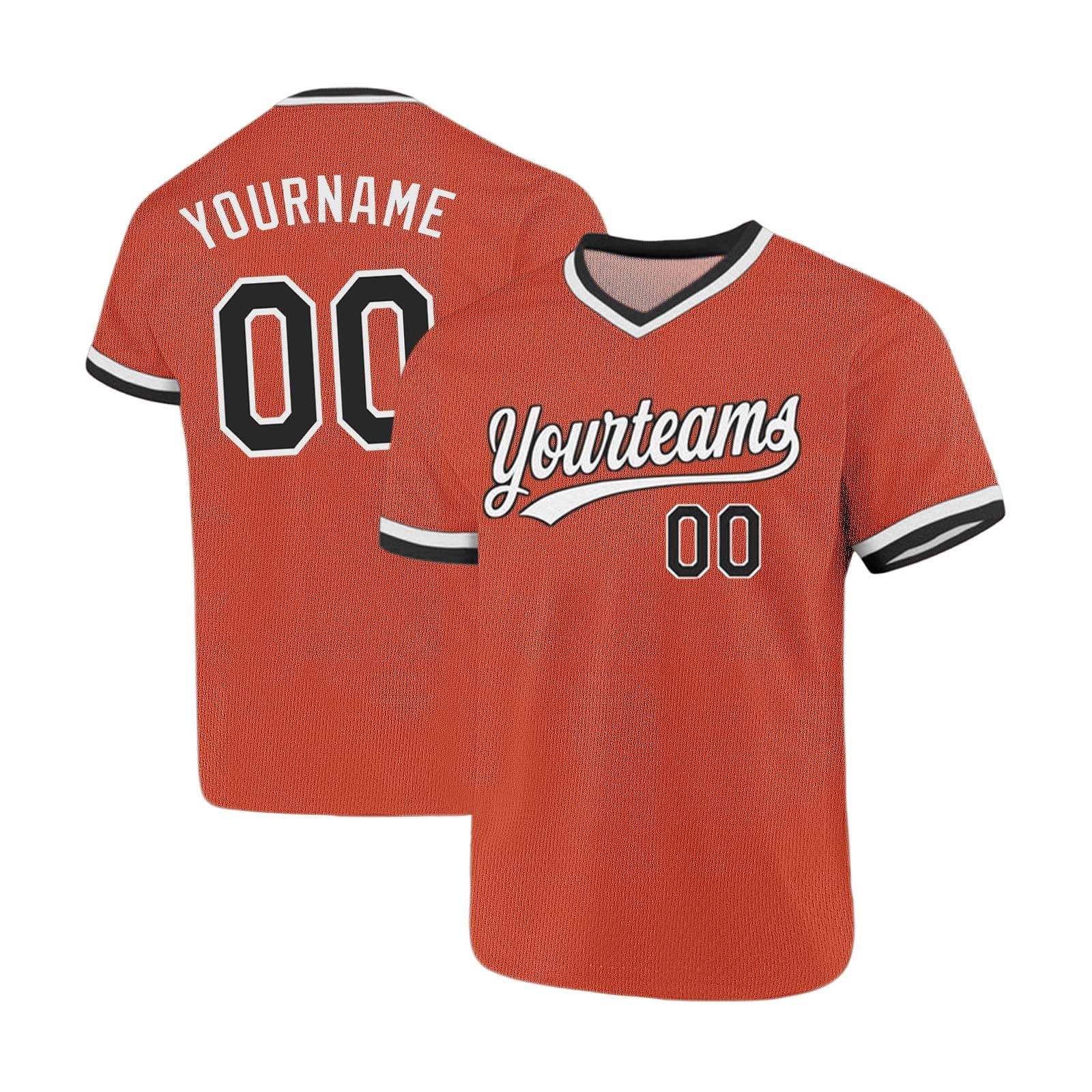 Personalised Jersey Men Custom T Shirt with Team Name Number Design Your Own Personalized Baseball Shirt,V Neck Short Sleeve,Long-Lasting Printing,Breathable,Moisture-wicking,Custom Football Jersey