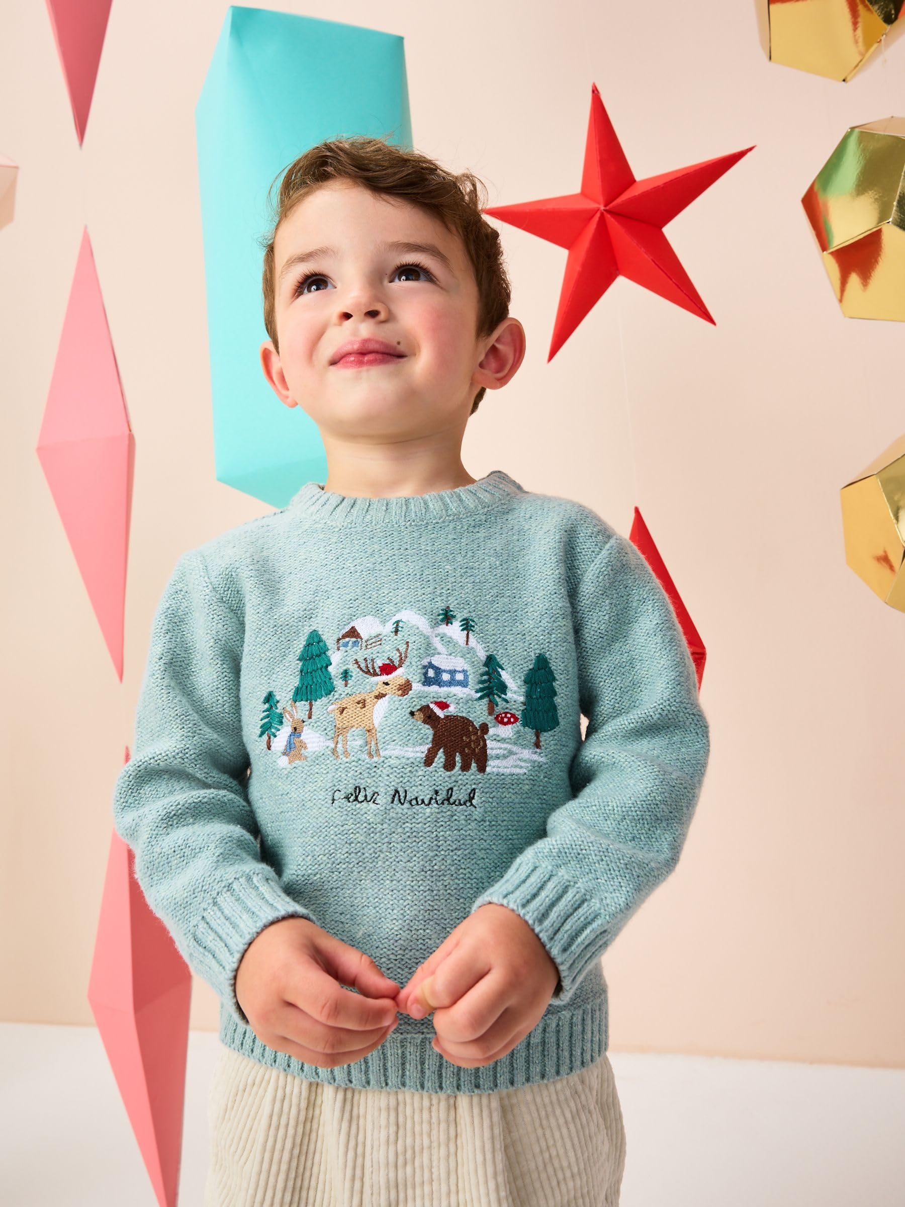 NEXT Jungen Weihnachtlicher Strickpullover 62-122