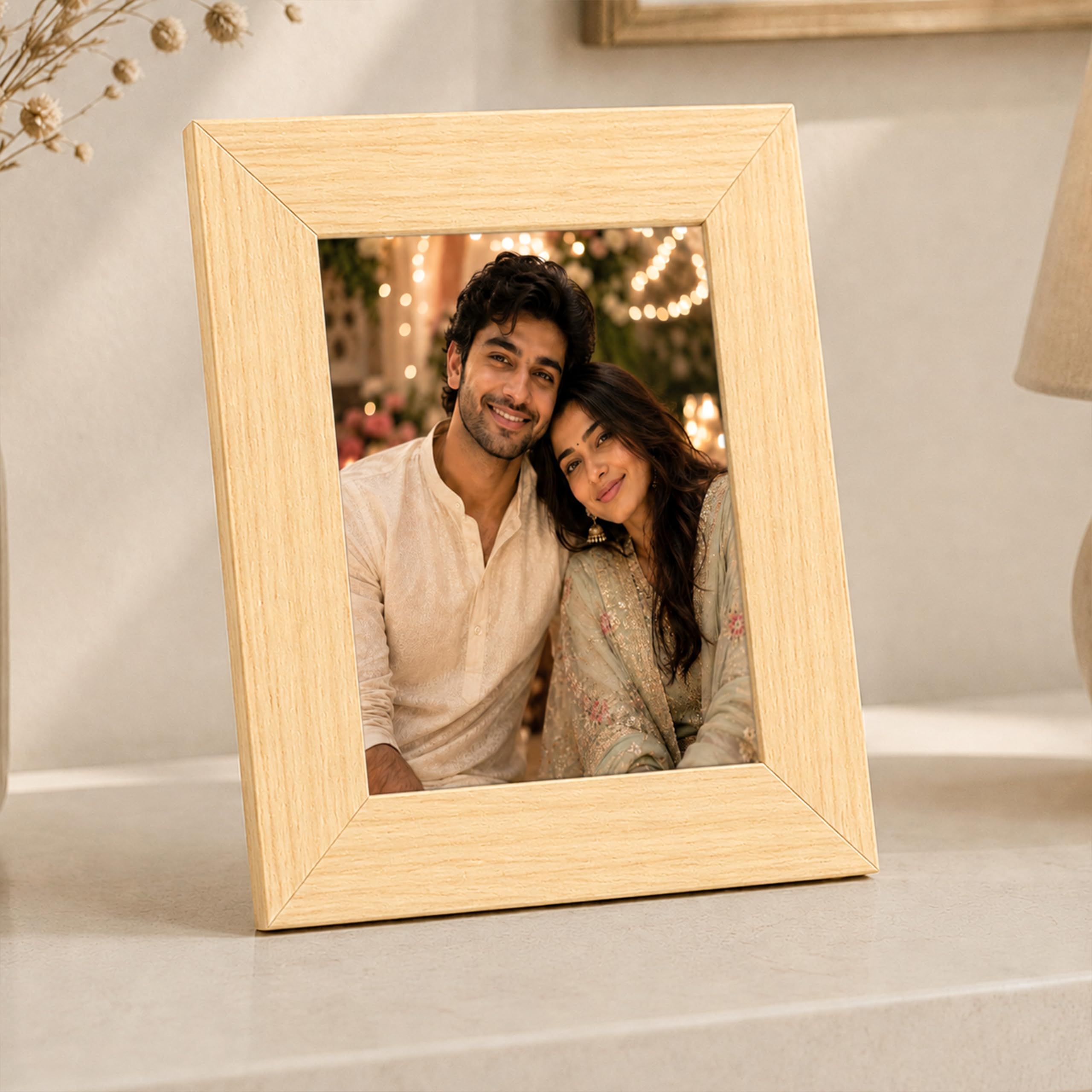 Art Street Synthetic Wooden Single Table Rectangular Photo Frame for Home, Living Room, Study Room & Office Decor Tabletop (Color: Beige, Size: 5x7 Inch)-image-32