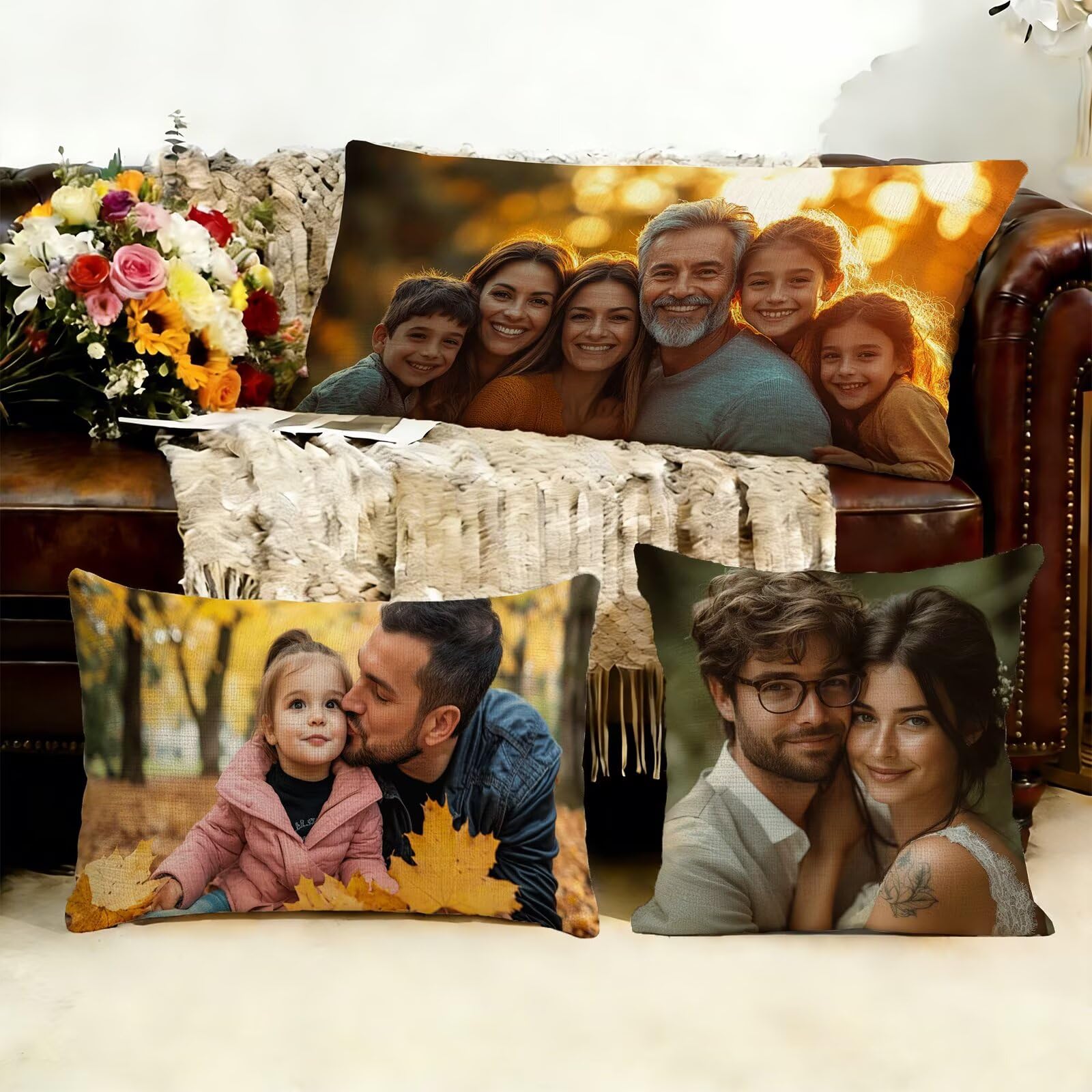 Cojin Personalizado Foto a Doble Cara 60x180cm - Cojines Exterior,Funda de Almohada Impermeable - Regalo Original para San Valentín y Aniversario Parejas para Cama Sofa Terraza Salon Jardin J1-99
