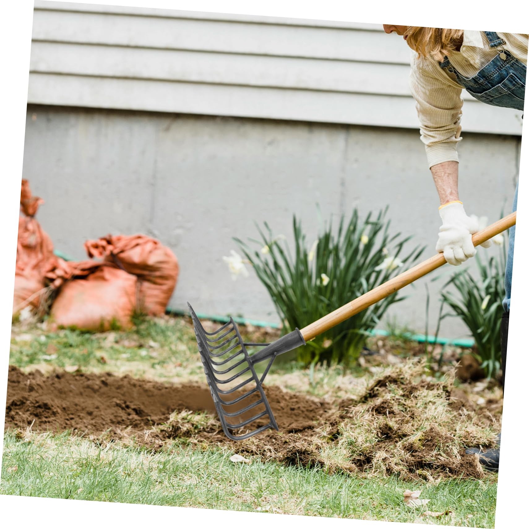 SHINEOFI Tête De Râteau De Jardin Acier Outil pour Désherbage Et Nivellement De Sol pour Jardin Et Agriculture