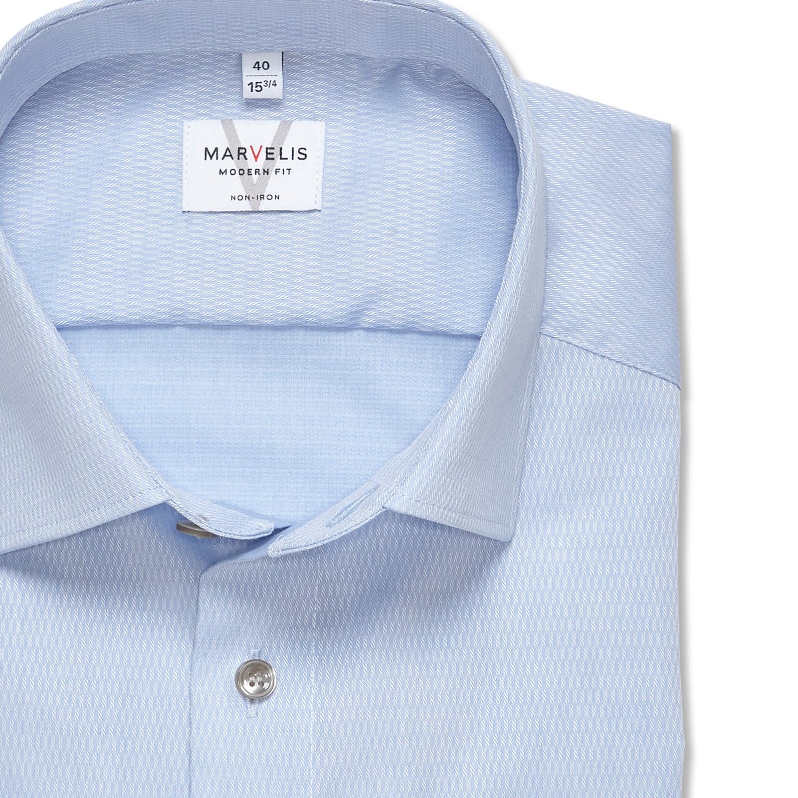Marvelis Herren Businesshemd Langarm 720814,Einfarbig,Modern Fit,New Kent