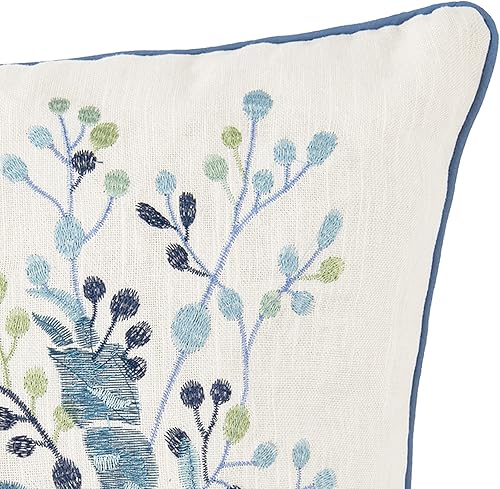 Miniatura 4 de C&F Home Almohada bordada Crab Crescent Bay de 18 x 18 pulgadas, color blanco