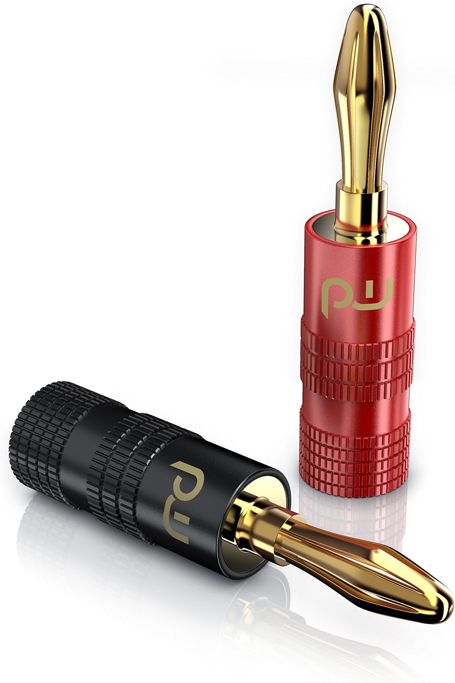 premium audio adaptor - HiFi speaker plug - Plug connector - Banana plug - for speaker cables up to 4 mm - gold plated contacts - optimum signal transmission