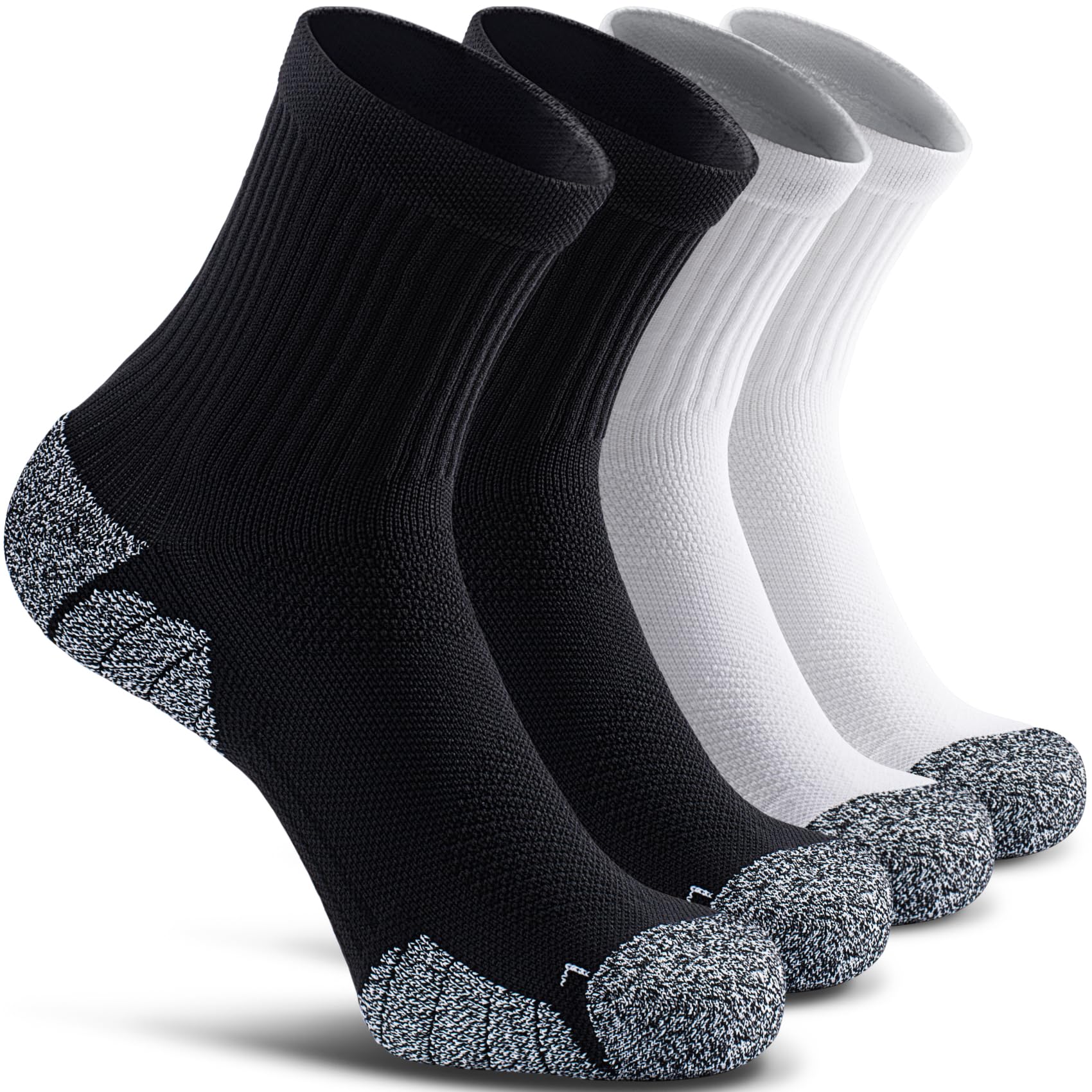 CWVLC Cushioned Compression Sport Quarter Socks for Men Women Youth