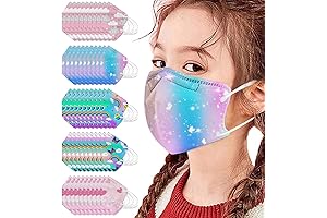 50 Count Tie Dye Face Masks for Kids: A Rainbow of Protection