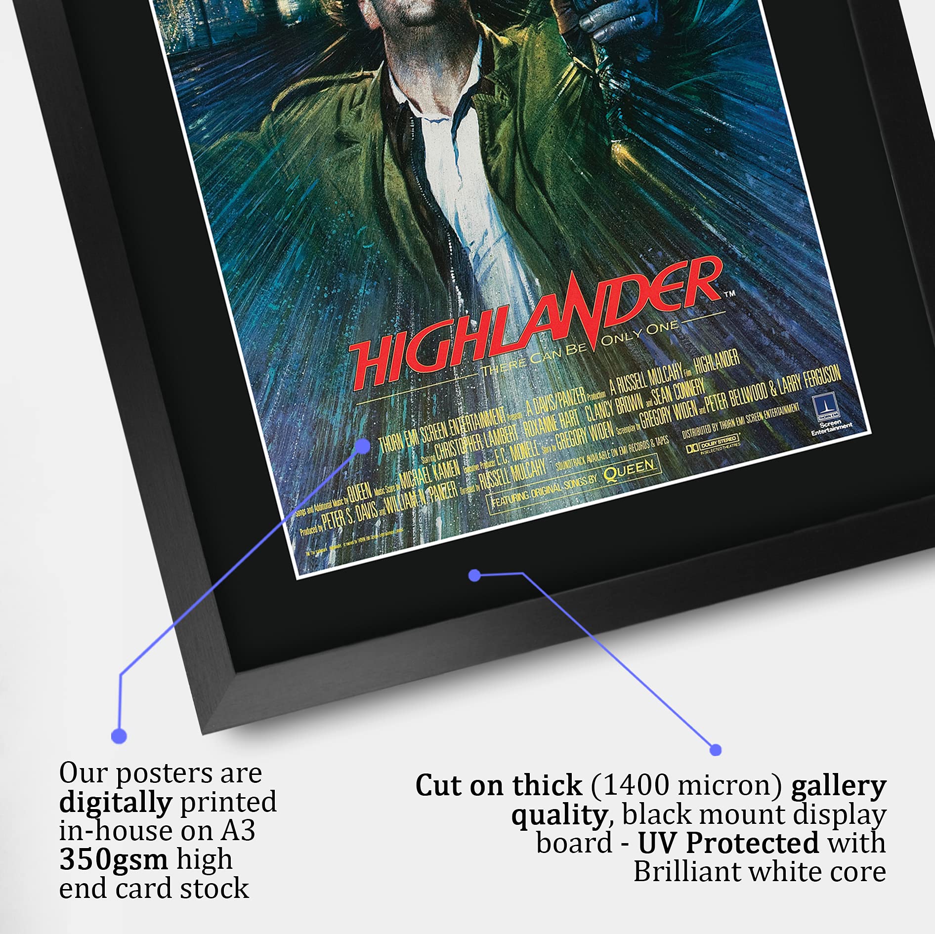 HWC Trading A4 Christopher Lambert Highlander Geschenke Gedruckt, Signiert Autogramm Bild Für Film-Erinnerungsstücke-Fans - A4 Eingerahmt