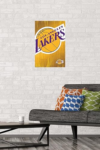 Miniatura 2 de Trends International NBA Los Angeles Lakers - Póster de pared con logotipo 13, 14.725 x 22.375 pulgadas, versión premium sin marco
