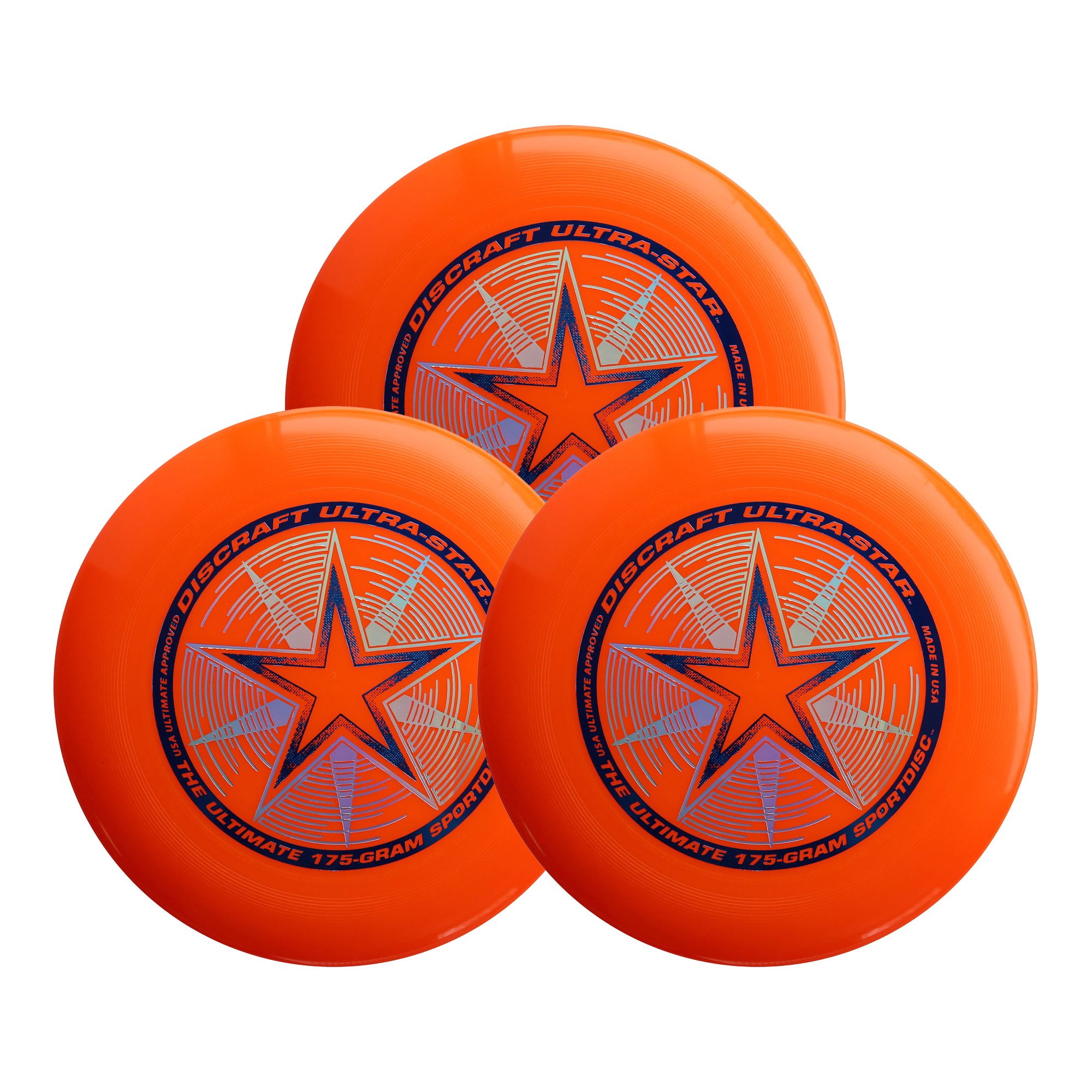 Ultra-Star 175g Ultimate Sportdisc Orange (3 Pack)