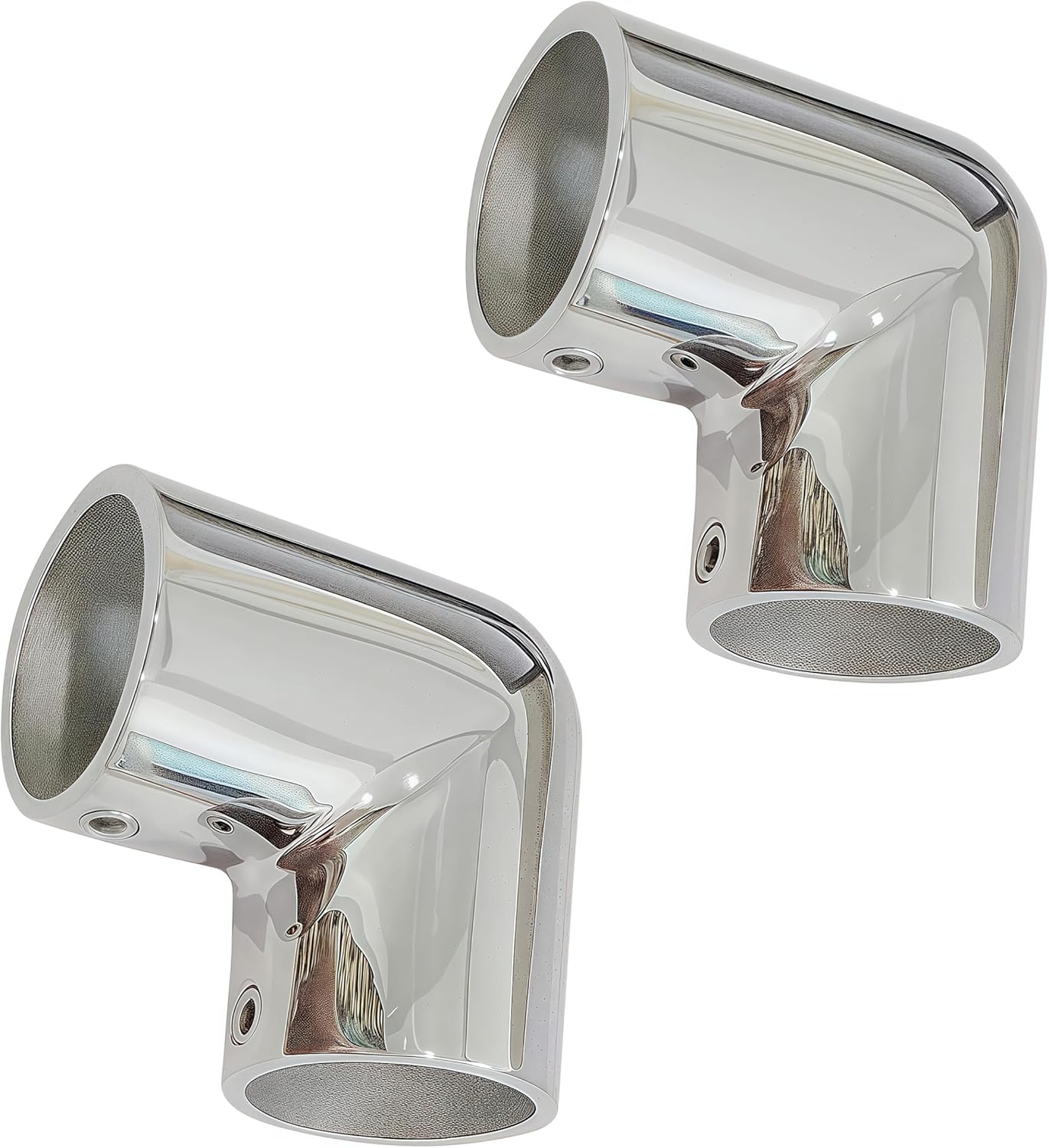KEEHUI 316 Stainless Steel 90 Degree Boat Hand Rail Elbow Fitting - 1.5 Inch ID Marine Corner Hardware for Saltwater Durability
