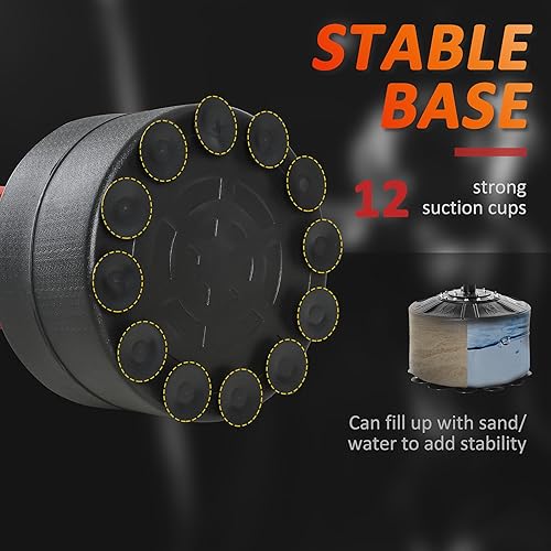 Miniatura 5 de Soozier 4-in-1 Punching Bag for Adults, Freestanding Boxing Bag with 2 Speed Bag, Boxing Training Equipment with 360° Relax Bar, Reflex Bag,