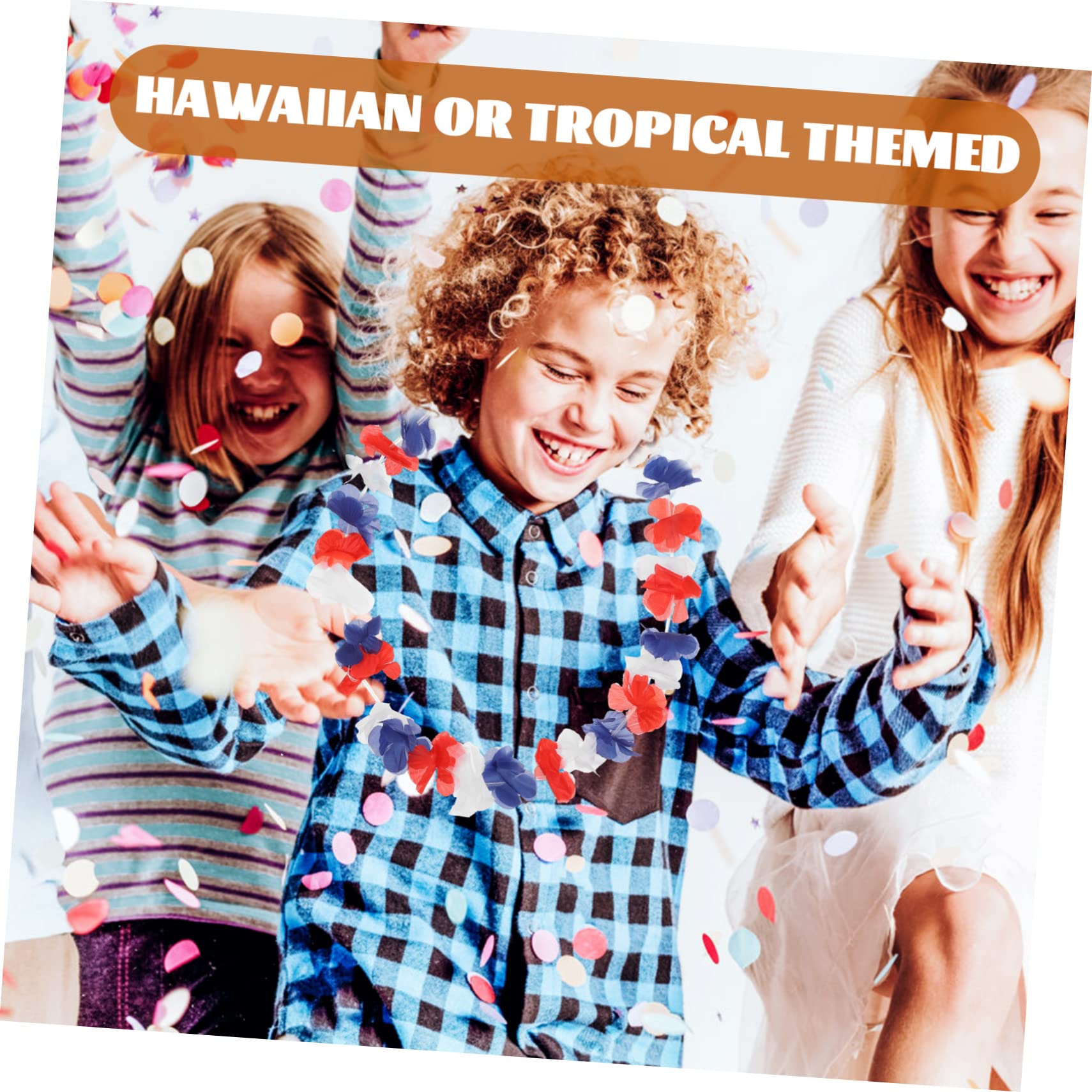 ibasenice Frangipani Blume Stirnband Armband Halskette Set 72 Stücke Hawaiian Party Supplies
