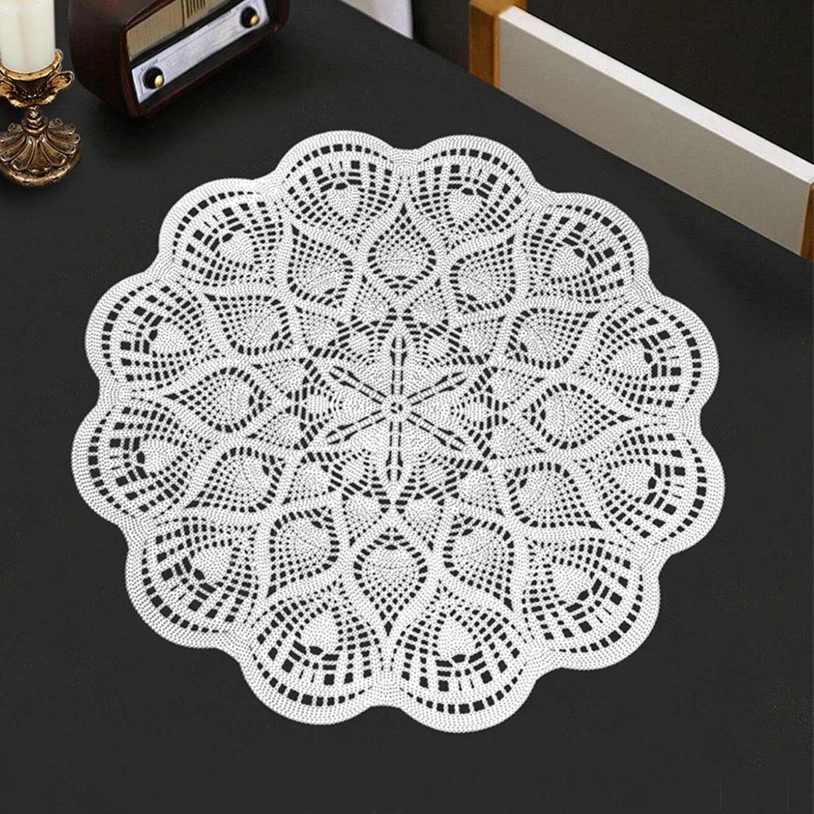 Sets de table argentés flocon de neige pour illuminer vos repas de fete en famille
