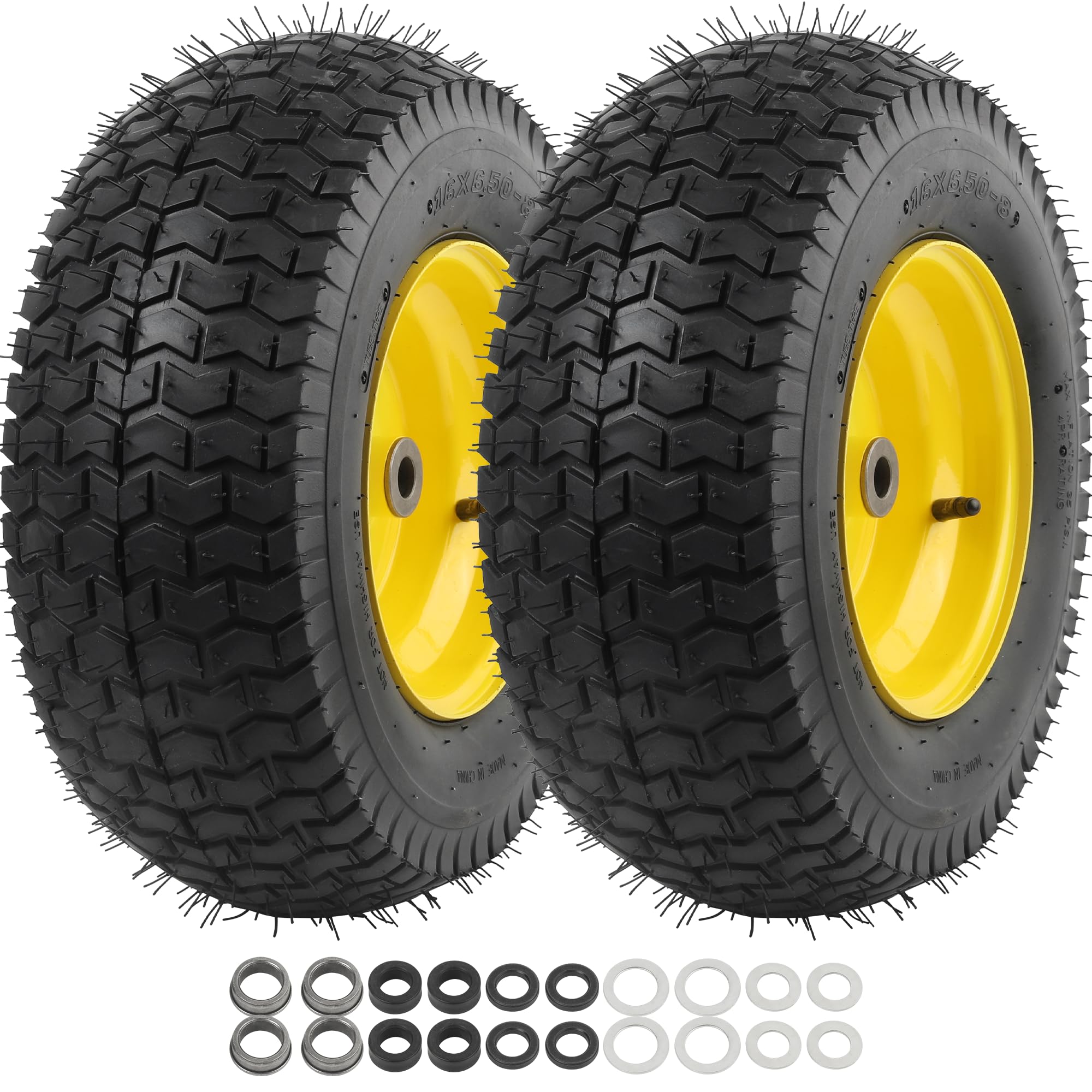 Amazon.com : AR-PRO (2-Pack) 16x6.50-8 Tire and Wheel Assembly, 4 