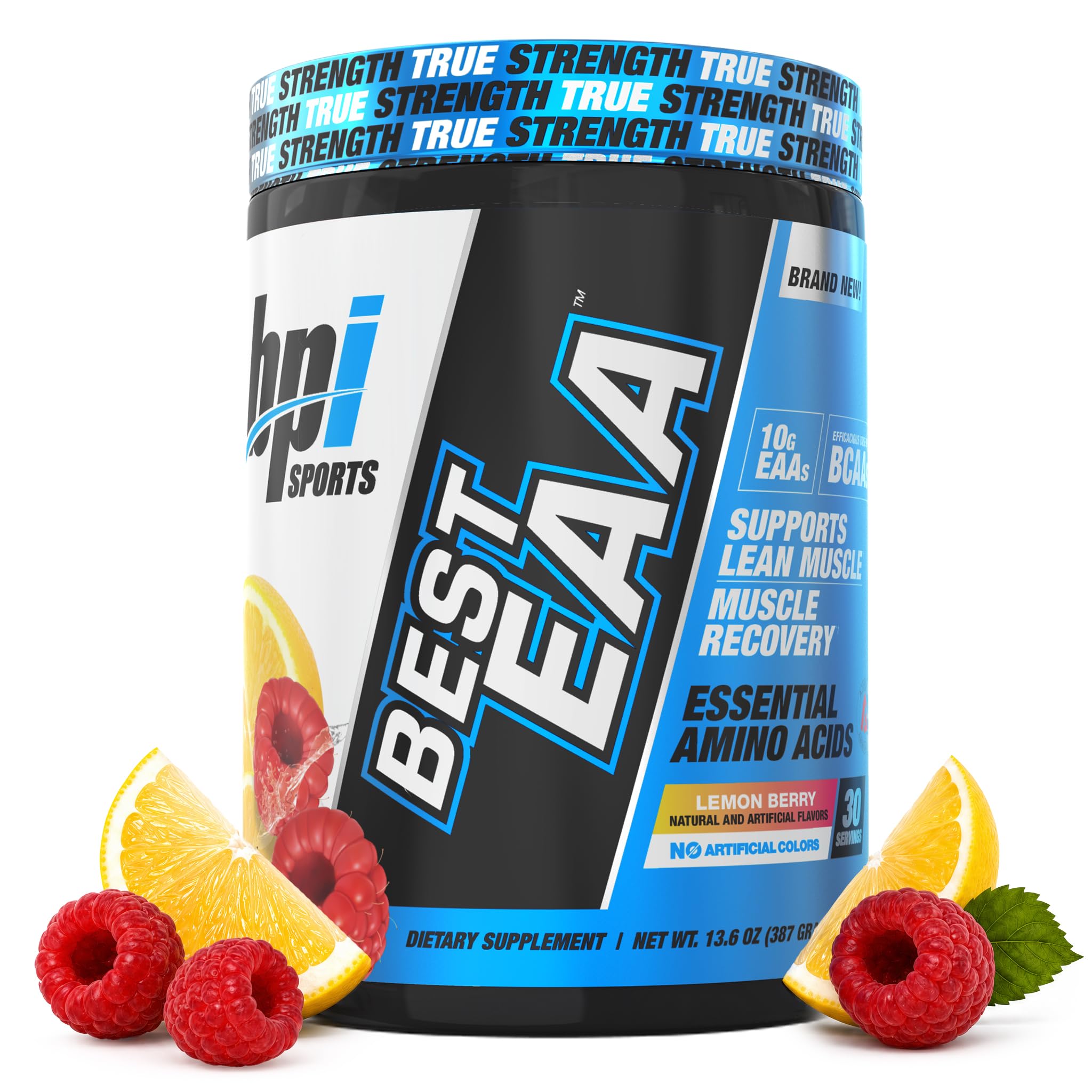 BPI Sports Essential Amino Acids EAA Powder - Pre, Intra & Post Workout Drink - BCAA Powder for Men & Women, EAA + BCAA + Hydration, Advanced Formula with 10g of EAA. (Lemon Berry)