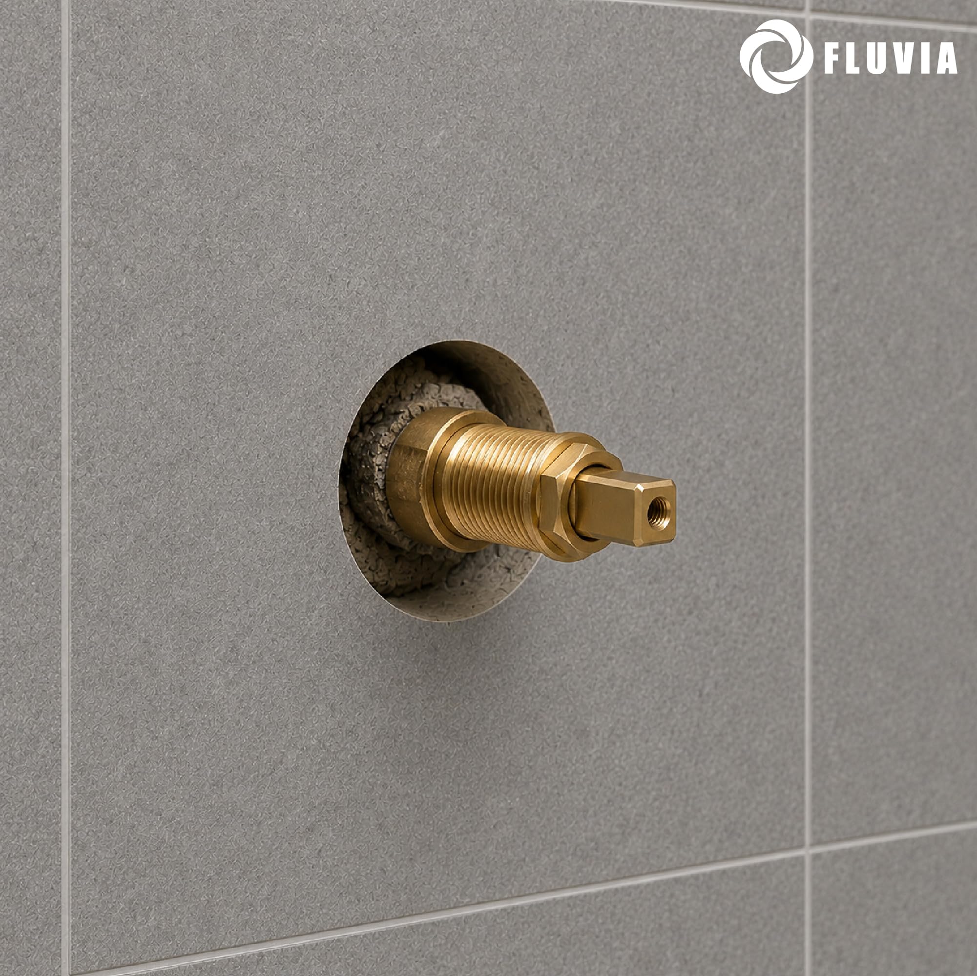 FLUVIA Embellecedor NEGRO | Pack 1 | Tapa llave de Paso Agua | Ø69x59mm | Mando Oculto y Plafón | para Ducha Piscina, Grifo Empotrado, Embellecedor Grifo Pared (oculto)