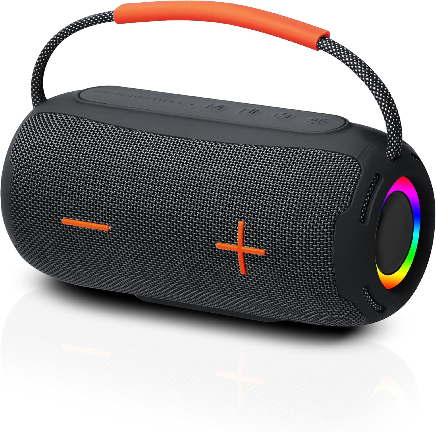 RCA Bluetooth Speaker, Portable Wireless 25W Super Bass Stereo Sound, Splash-Resistant Outdoor Speaker with 24H Playtime, Colorful LED Lights, TWS Bluetooth Pairing, Party & Beach - Image 1 of 9