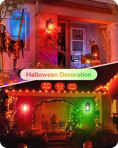 Miniatura 4 de EDISHINE Paquete de 4 bombillas rojas y verdes, bombillas LED A19 de 8 W, bombilla LED regulable para Navidad, Halloween, iluminación del hogar,
