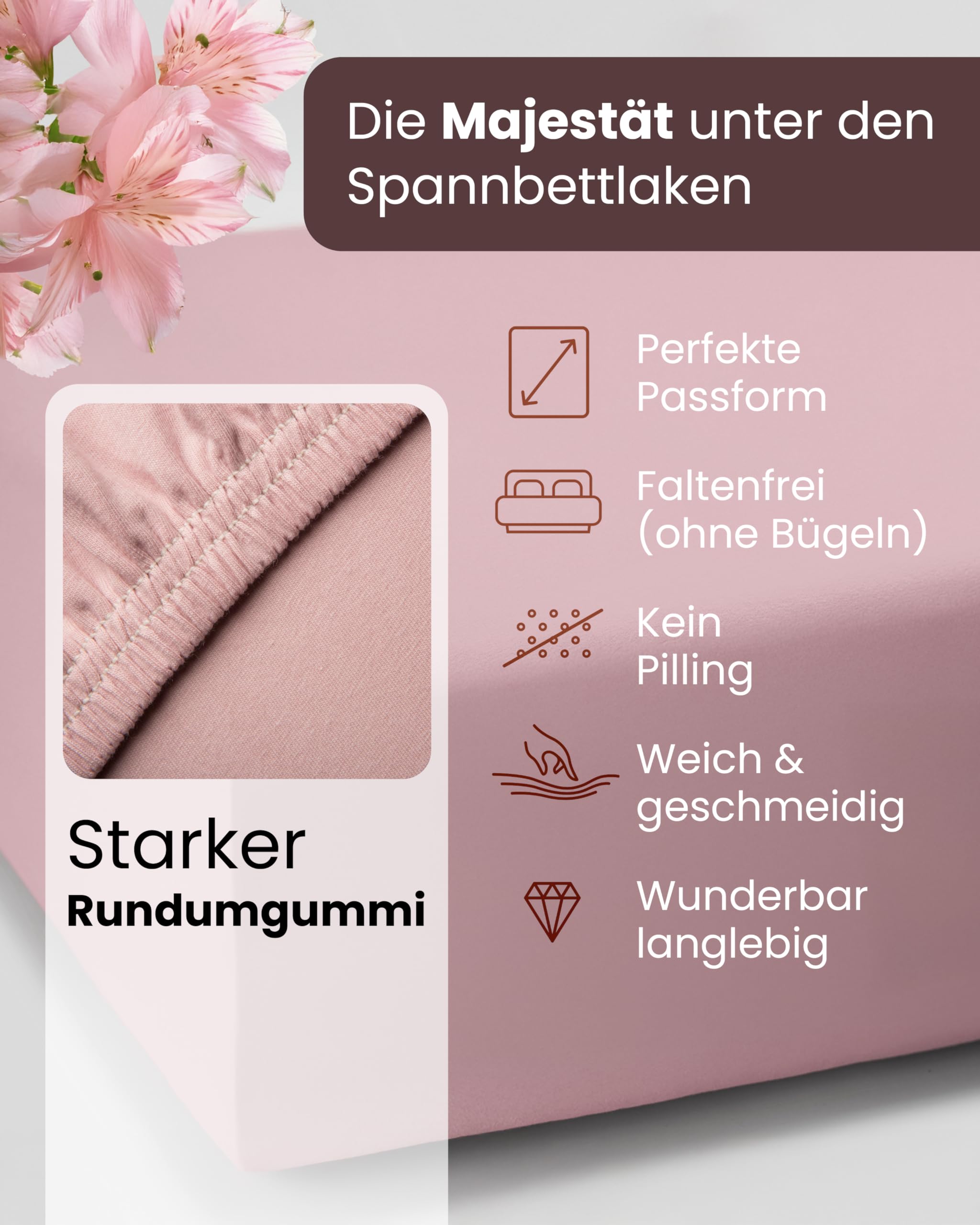 Formesse Bella Donna Boxspring prześcieradło z gumką Alto jasnoszare, 140 x 200-160 x 220 cm