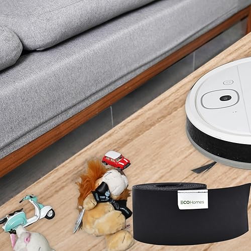 ECOHomes 5 bloqueadores de huecos transparentes y paquete de bloqueador de 9 pies por 3 pulgadas debajo del sofá