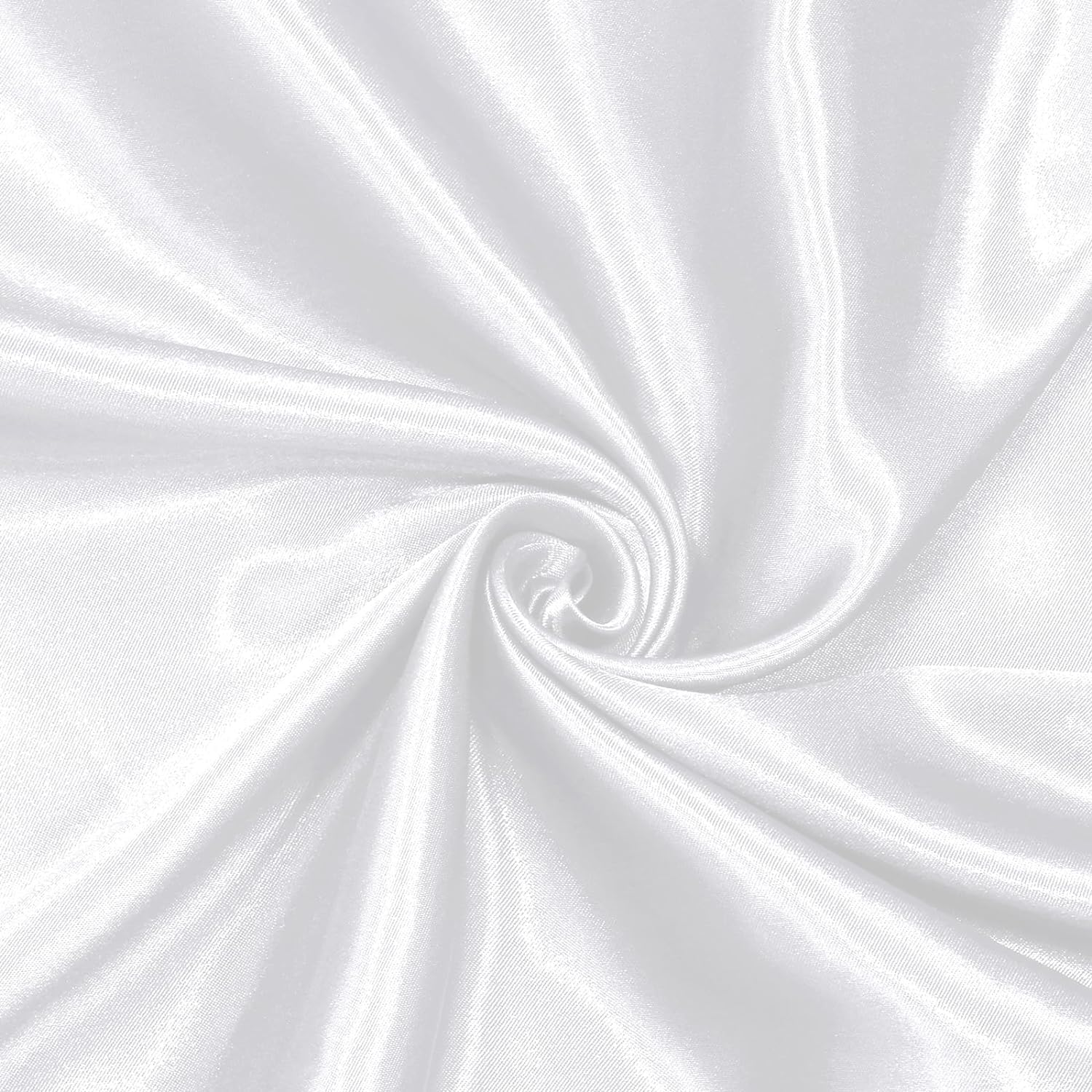 Sponsored Ad - Plain Silky Shine Satin Solid Fabric Material for Fashion Design Stitching Multiple Use Includes Dress, Pillow Cover, Designer Cloths, Home Decor Material - 44" Hight (White, 3 Meter)