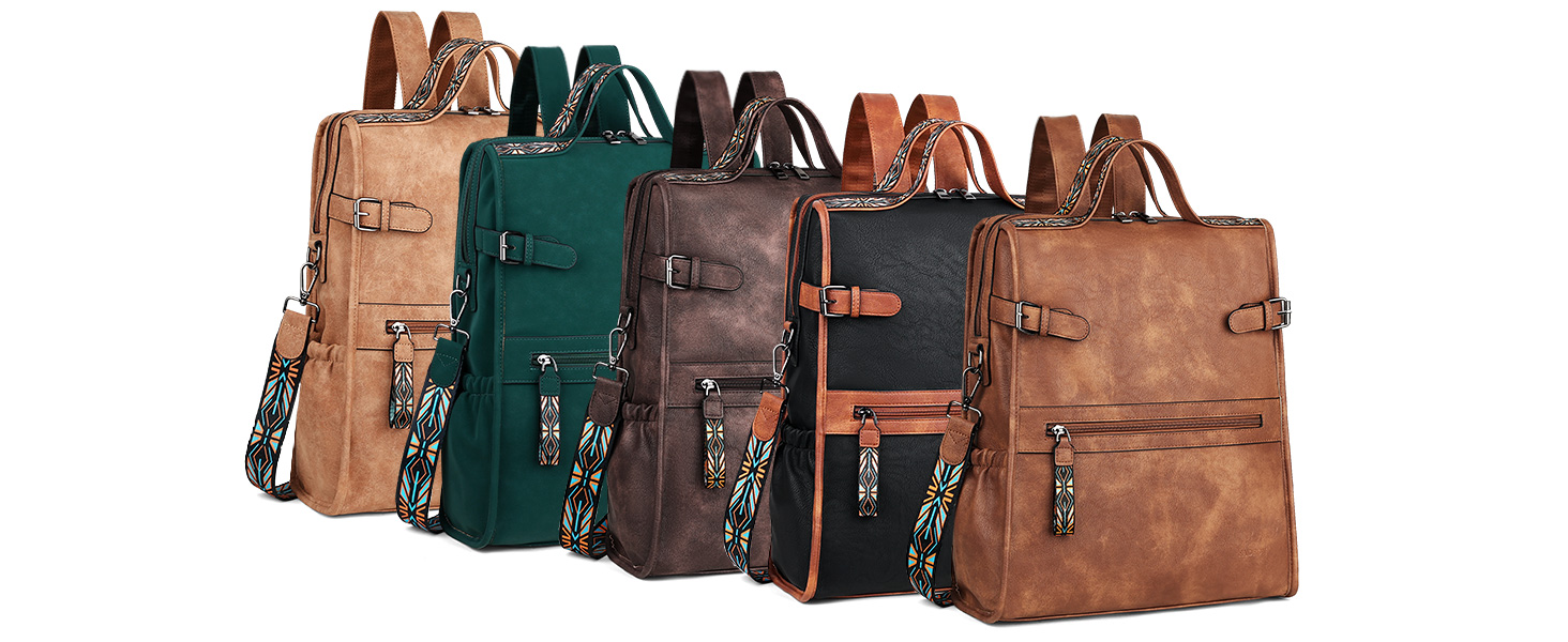 Fadeon Shoulder Green  Like Suede Women\'s Backpack New Backpack Purse For Women – FADEON main image 4