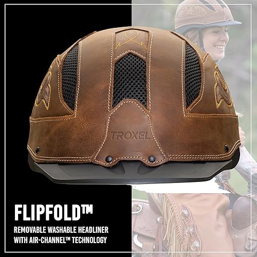 Vista 3 de Troxel Cheyenne Rugged Horse Riding Helmet, Low-Profile, Self-Adjustable Design, Safety Horseback Riding Gear