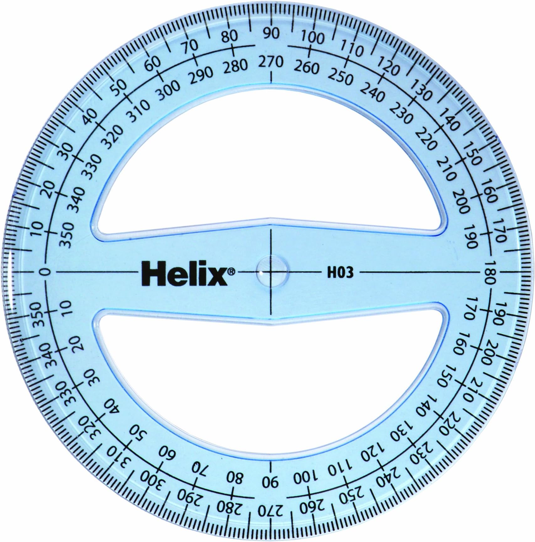 Helix 10cm 360 degree Protractor (Box of 50)