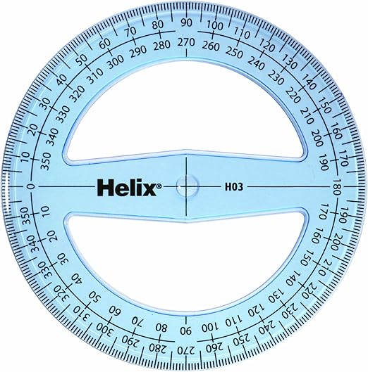 amazon com helix 10cm 360 degree protractor box of 50 office products