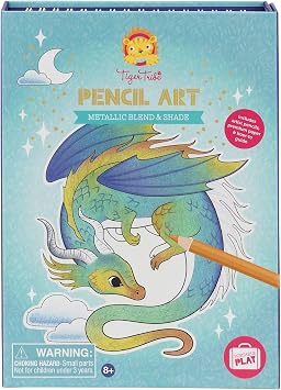 Tiger Tribe Metallic Pencil Art Set - Kids & Tweens Activity for Learning Coloring Techniques | Includes 20 Colors