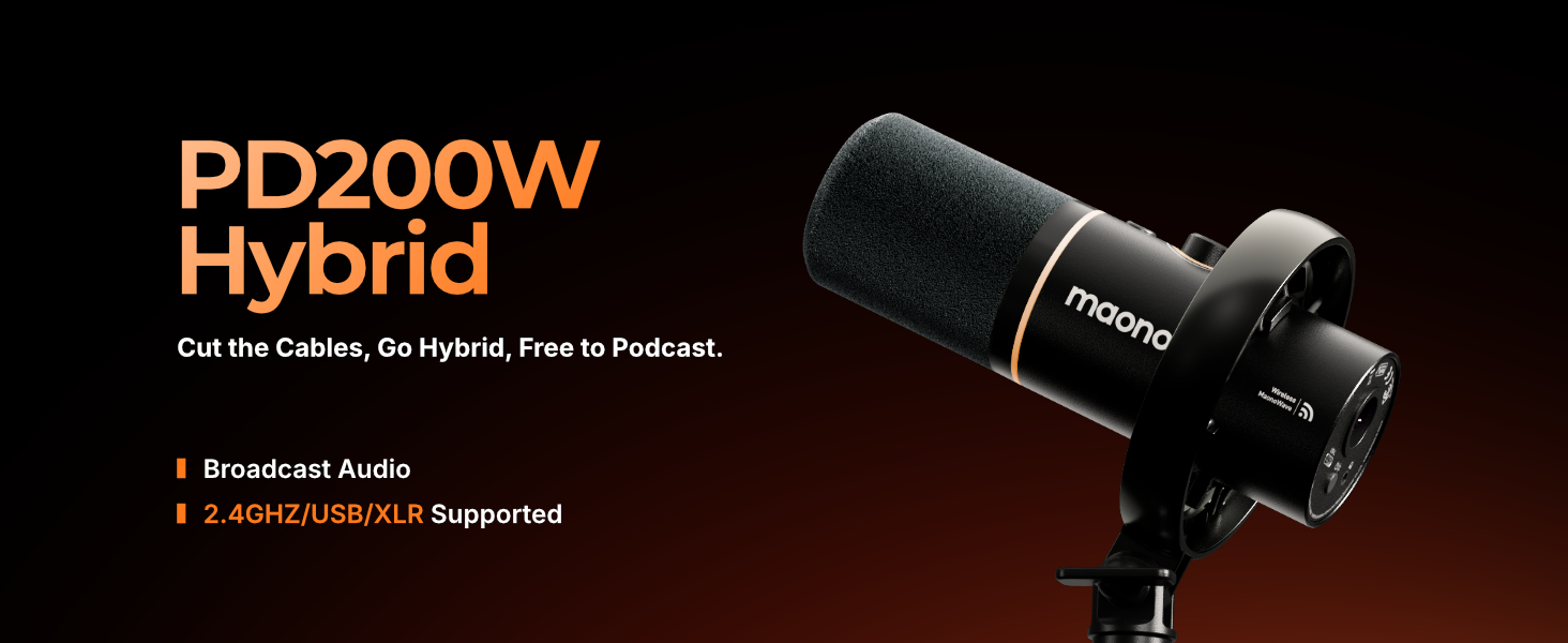Amazon.com: MAONO PD200W Hybrid Wireless Podcast Equipment Bundle