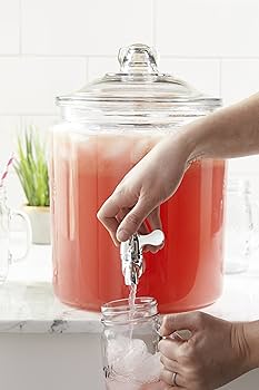 Amazon.com | Anchor Hocking Heritage Hill Glass Drink Dispenser, 2 Amazon.com | Anchor Hocking Heritage Hill Glass Drink Dispenser, 2