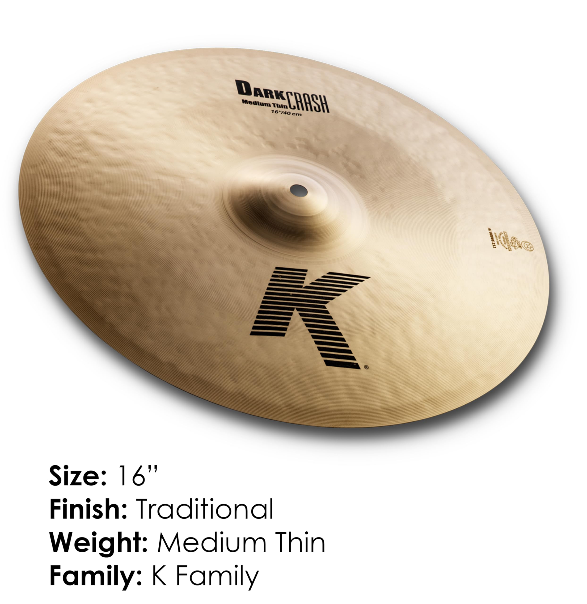 Amazon.com: Avedis Zildjian Company 16-inch K Zildjian Dark Medium