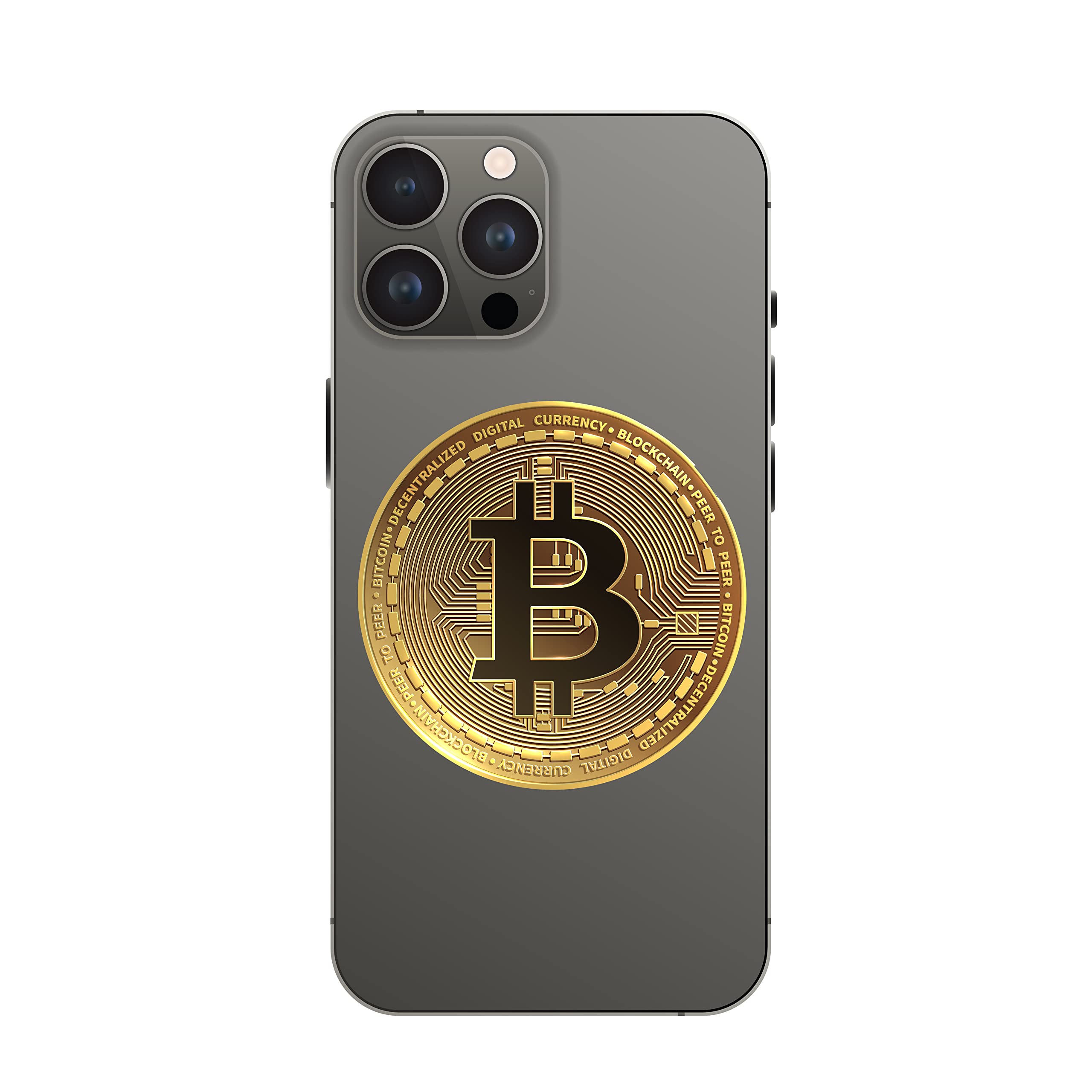 Amazon.com: Gold Bitcoin Sticker - BTC Coin Crypto Stickers for Car Laptop  Phone Window (3