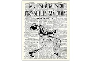 Iconic Freddie Mercury Wall Art: "I'm Just a Musical Prostitute My Dear"