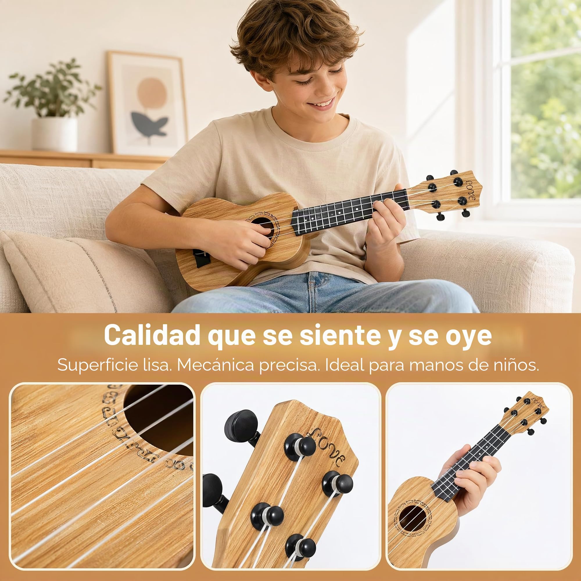 Instrumentos Musicales Instrumento acústico principiante de ukelele falso 1pc para adultos niños (color surtido) Los Ni?os Ukelele Guitarra