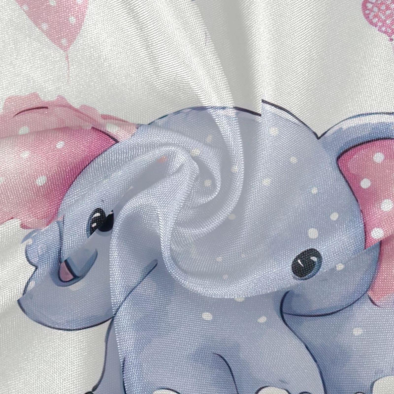 Wajiw 60 Inch Indoor Outdoor Round Tablecloth with Umbrella Hole and Zipper Waterproof Patio Table Cover for Camping Dining Room Party Outdoor Picnic,Elephants