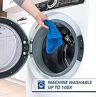 Vista 3 de Unger Paños de microfibra multiusos de 12 x 12 pulgadas, paquete de 4, toallas de limpieza en seco y húmedo para cocina, muebles, electrodomésticos