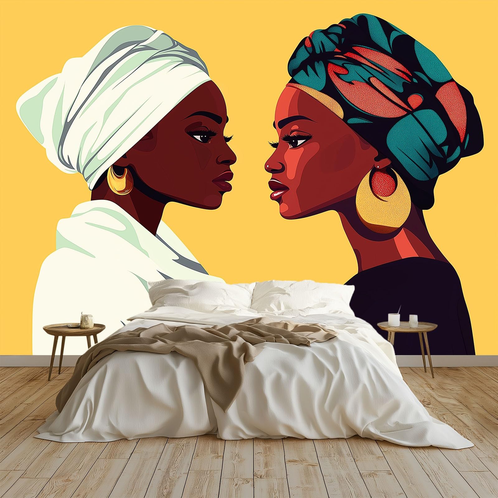 Générique Poster Geant Mural 3D, Rétro Traditionnel Panoramique Peinture Murale Interieur Femme De Bande Dessinée pour Salon Chambre à Coucher D'Enfant Maison Décoration Murale Poster 250 x 175 cm