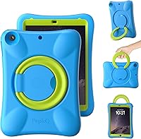 Vista 9 de Pepkoo Funda EVA anticaídas 9.7 para iPad, compatible con iPad 5ª/6ª/Air/Air2, con soporte ajustable, proporciona una protección completa de 360