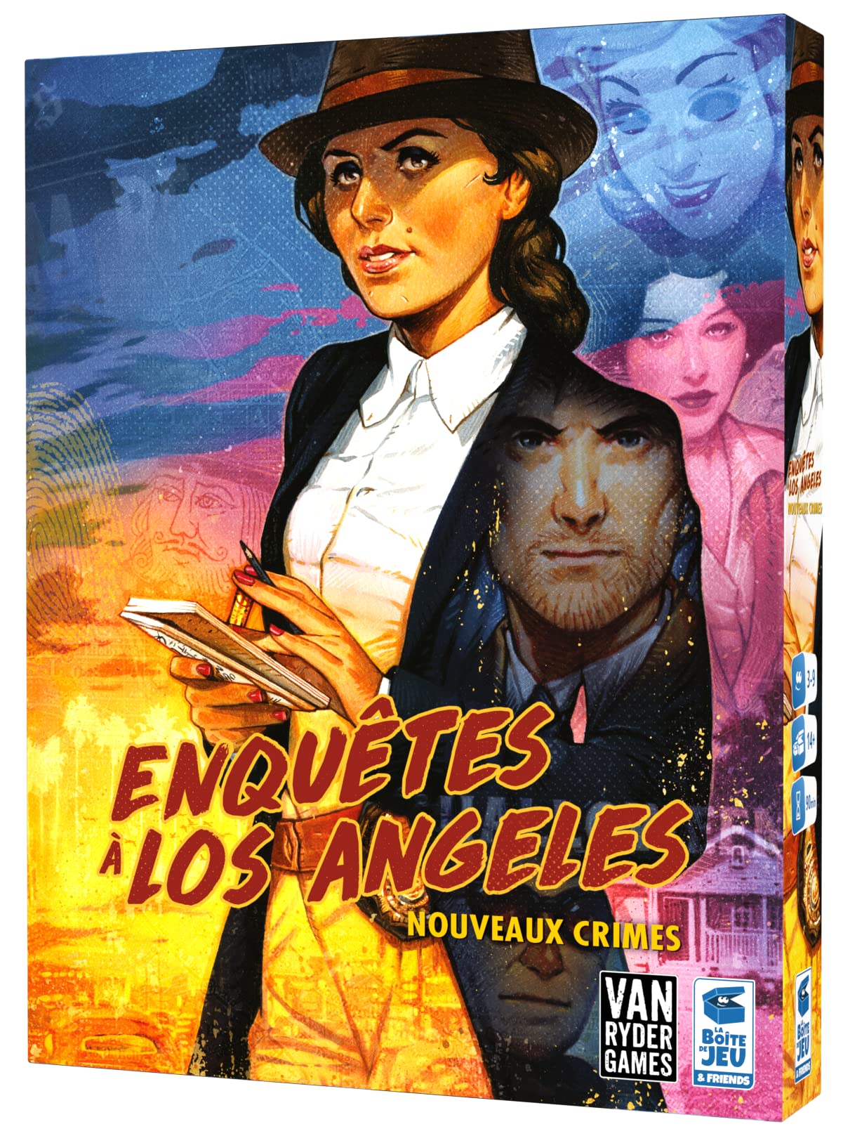 Blackrock Games Enquêtes à Los Angeles : Nouveaux Crimes - Extension Enquête à Los Angeles - La Boite de Jeu Jeu de société enquête - Jeu compétitif et asymétrique L