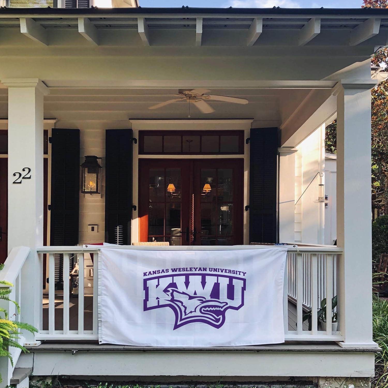 Desert Cactus Kansas Wesleyan University KWU Flag - 3 x 5 Feet Coyotes Banner, Indoor/Outdoor Durable Fabric, 100% Polyester Design (Style 1)