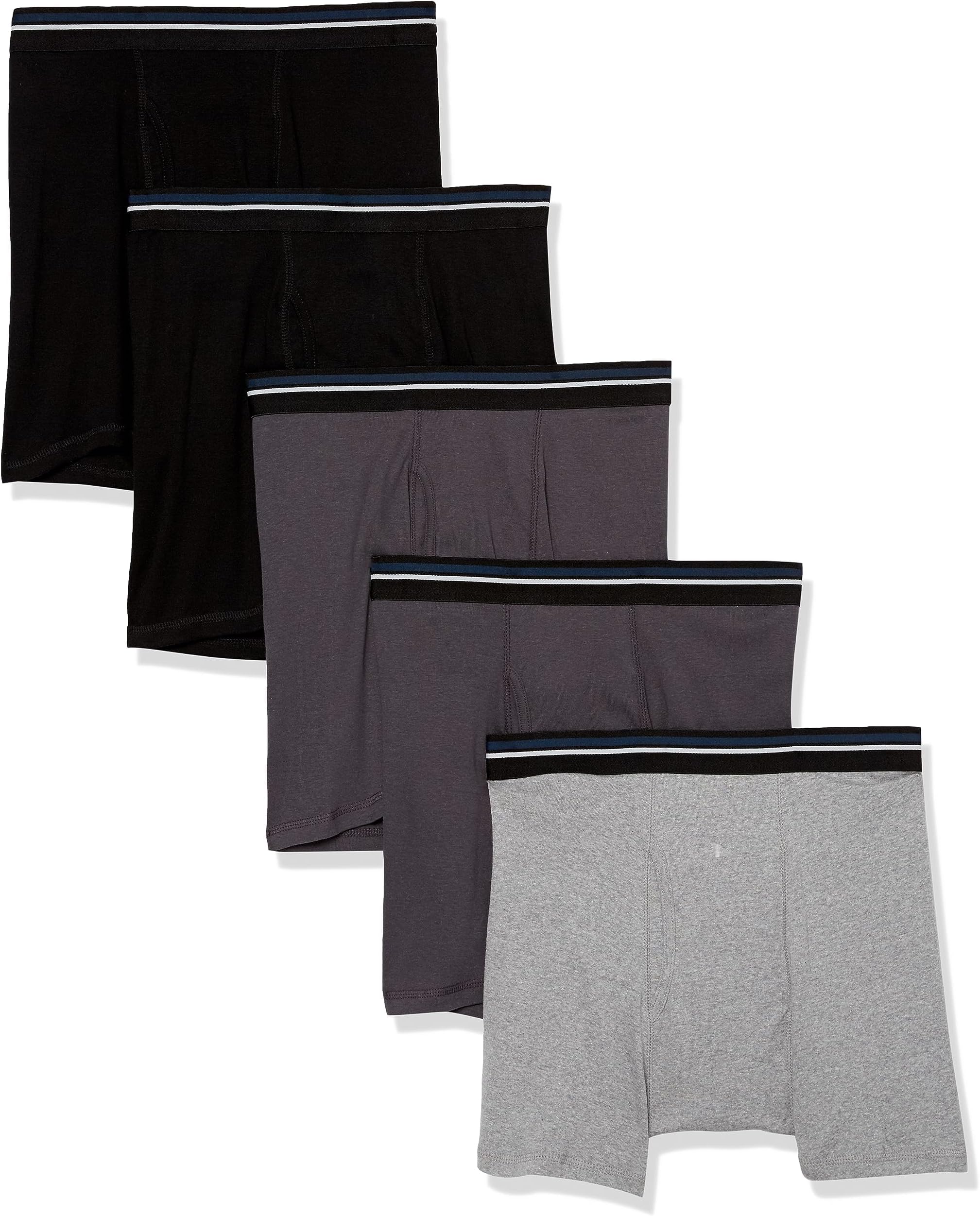 Amazon Essentials Men's Underwear Boxer Briefs, Comfortable Cotton, Tag-Free