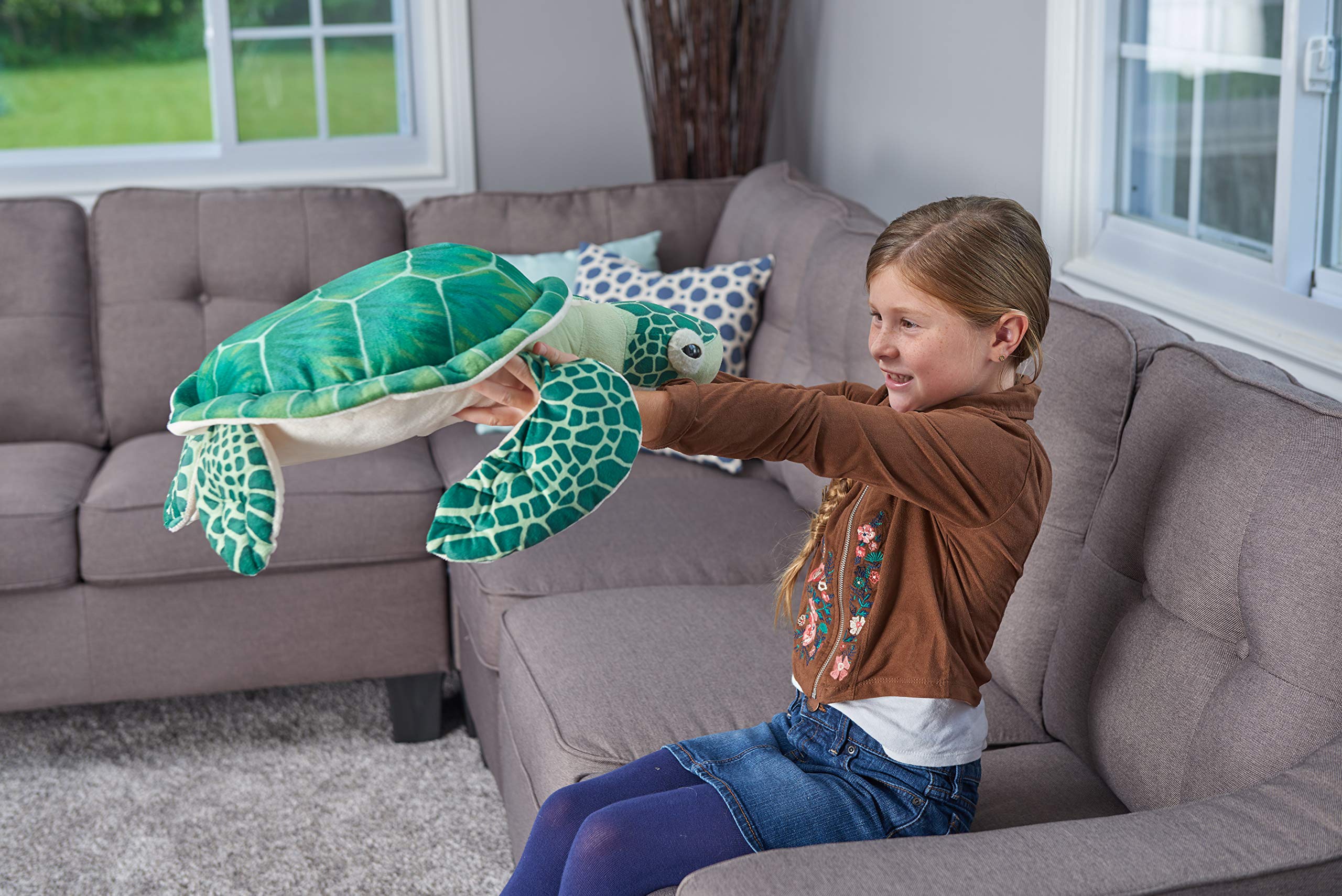 Wild Republic Sea Turtle Plush, Stuffed Animal, Plush Toy, Gifts for Kids, Living Ocean 23 Inches , Green - Image 2
